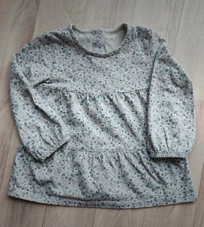 Blouse tee shirt fleuris 86cm