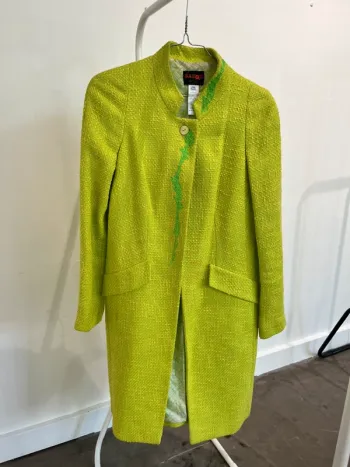 Manteau en tweed vert pomme Christian Lacroix