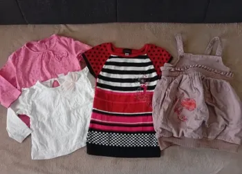 Lot bébé fille 6 mois blouse t-shirt Zara robes Marèse