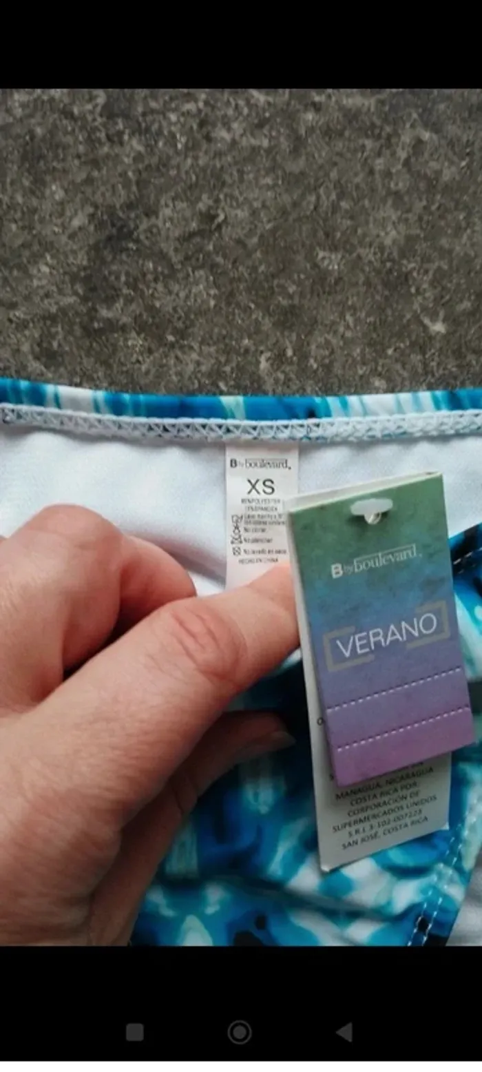 Bas de maillot de bain bleu verano taille xs - photo numéro 3
