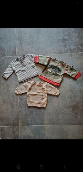 Lot de pulls bébé garçon 3 mois