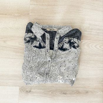 Garcia Jeans Robe estivale Noir/Blanc Femme Exclusive Summer Collection Vintage (Taille S)