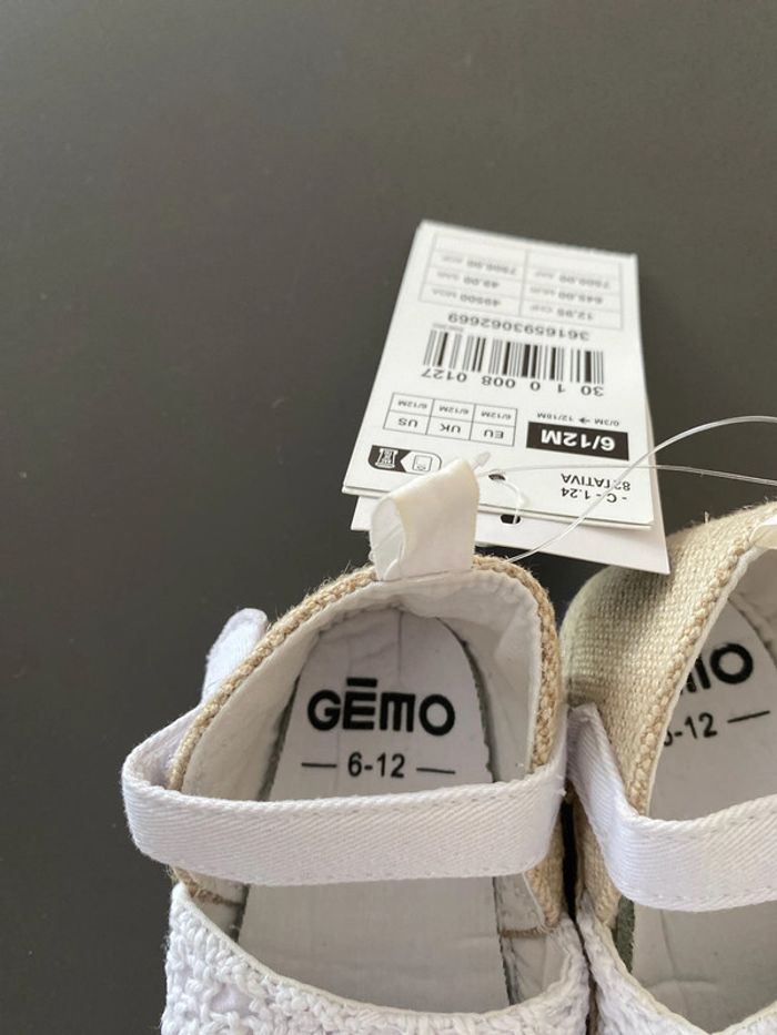 Espadrille bébé fille 6-12 mois neuve gemo - photo numéro 2