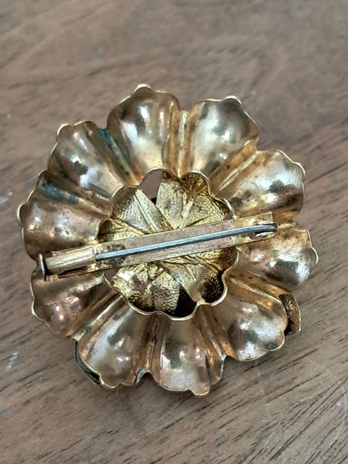 Spectaculaire broche fleur ancienne - photo numéro 4
