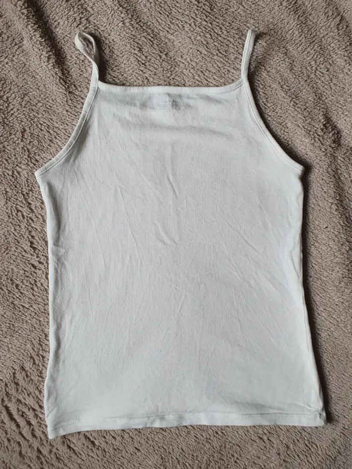 Débardeur blanc Kiabi taille 10 ans - photo numéro 2