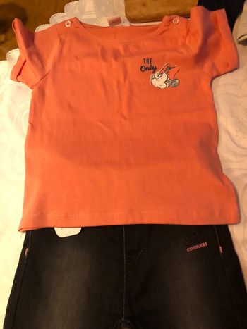 Ensemble pantalon tee shirt fille neuf 2 ans