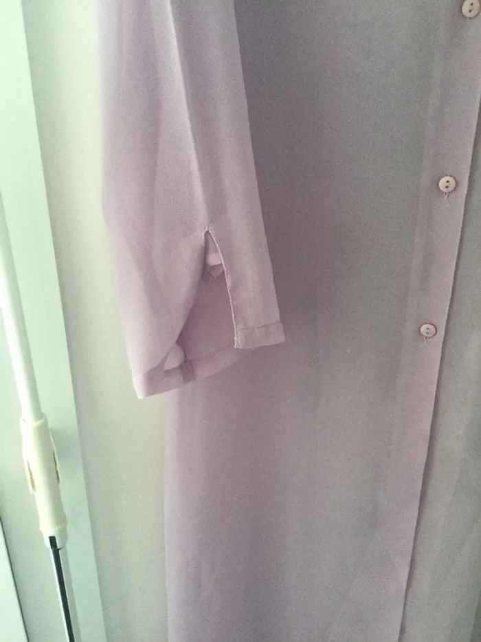 Chemisier long lilas parme T40 - photo numéro 5