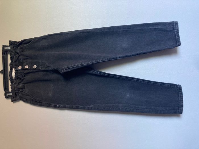 Jean noir Mango – Taille paperbag – Fille 9 ans (134 cm) - photo numéro 1
