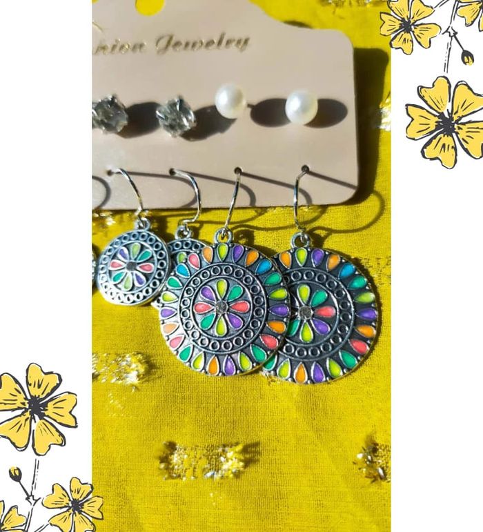 Lot de 6 paires de boucles d’oreilles – Ethnique, chic & quotidien - photo numéro 2