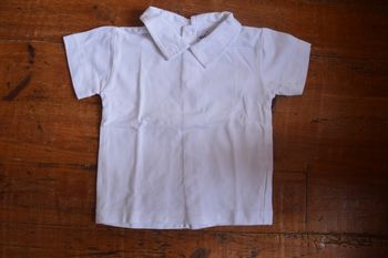 Tee shirt manches courtes blanc Aubisou 6 mois