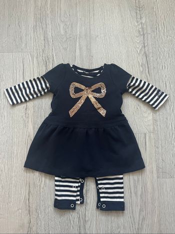 Ensemble fille Sergent Major – 3 mois / 60 cm (robe + grenouillère)