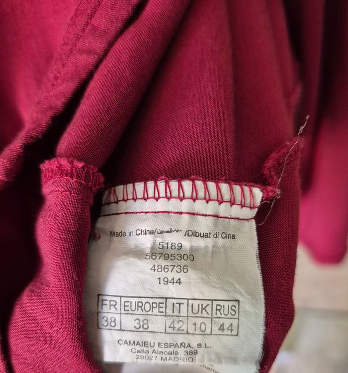 Robe chemise Camaïeu fuschia 38 - photo numéro 6