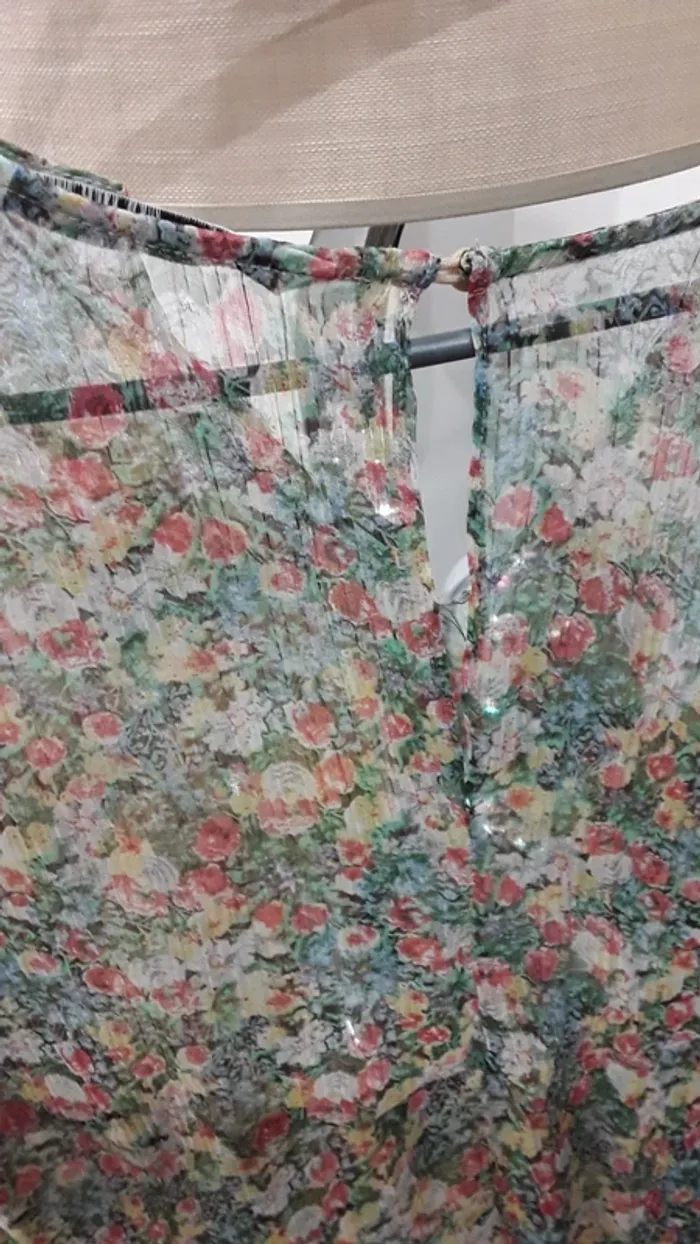 Robe été fleurie transparente - photo numéro 3