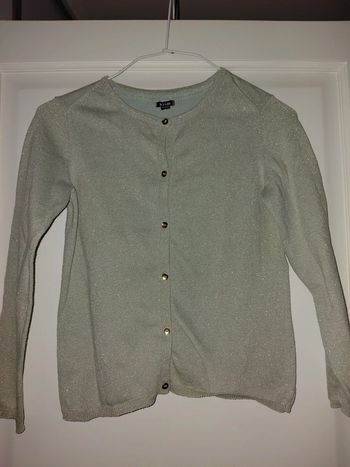 Gilet pailleté  vert d'eau