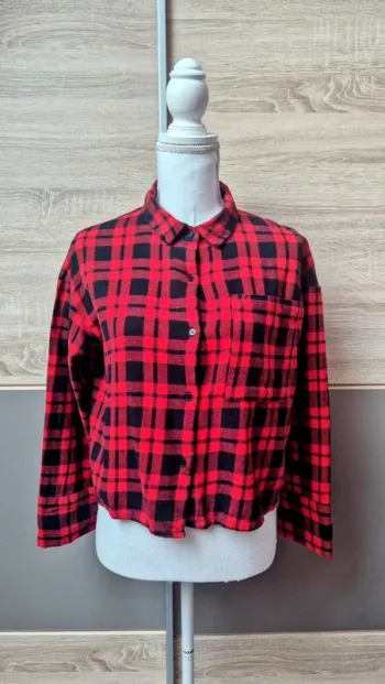 Chemise courte à carreaux