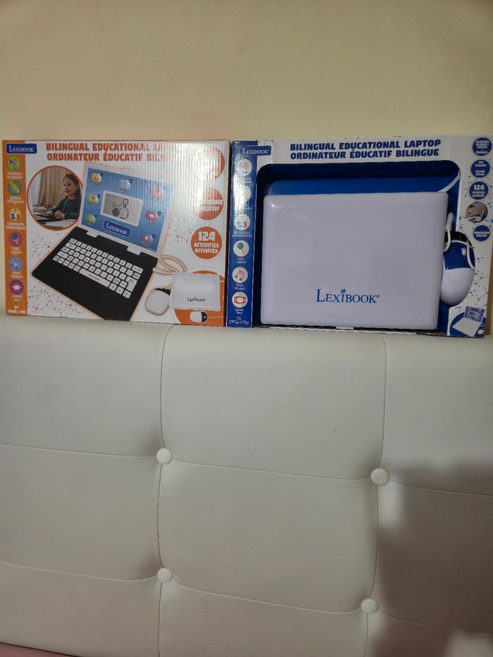 Lot de 2 ordinateurs Lexibook 
Bilingues 124 activités chacun 
Le bleu : 3 ans + et le orange : 4 ans + - photo numéro 2