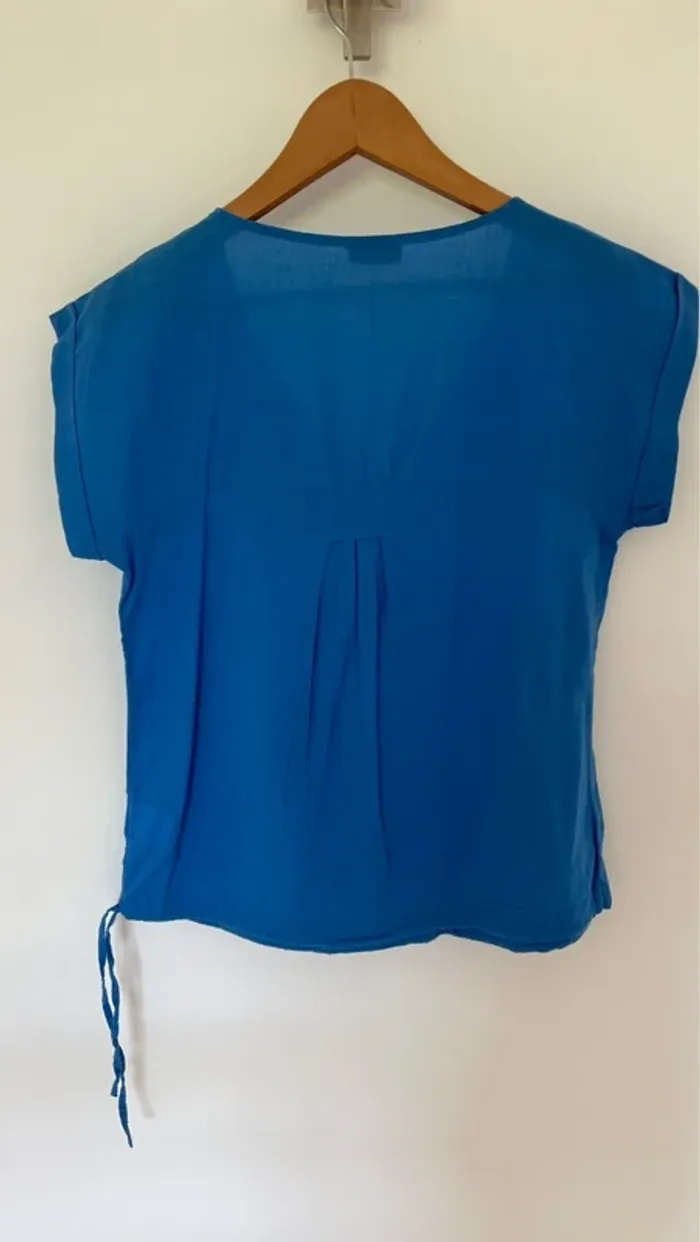 Blouse manches courtes lien pour resserrer - photo numéro 2