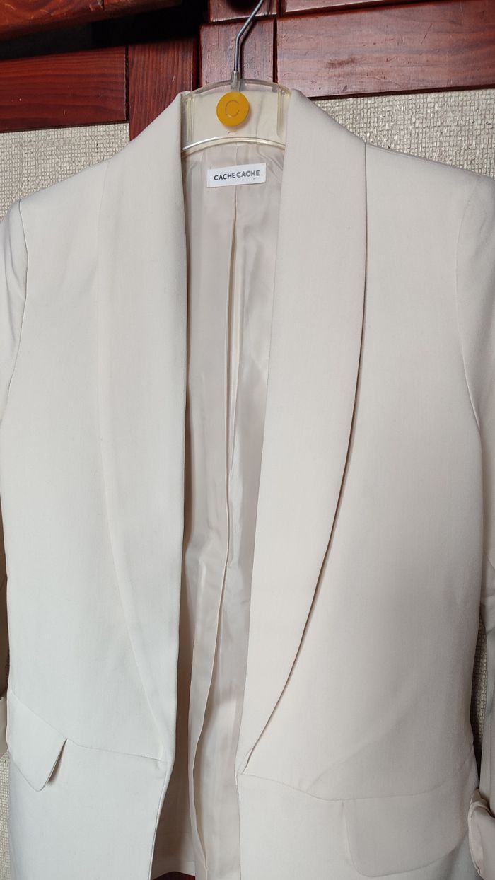 Veste blazer écru taille 34 - photo numéro 5