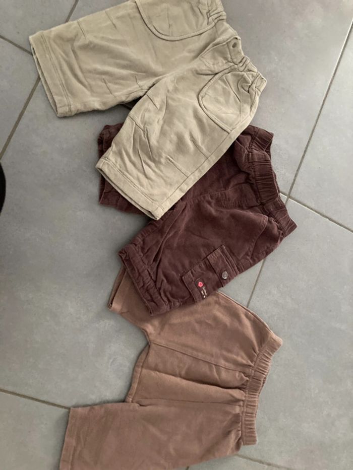Lot pantalon pantacourt 6 mois vêtement bébé fille - photo numéro 2