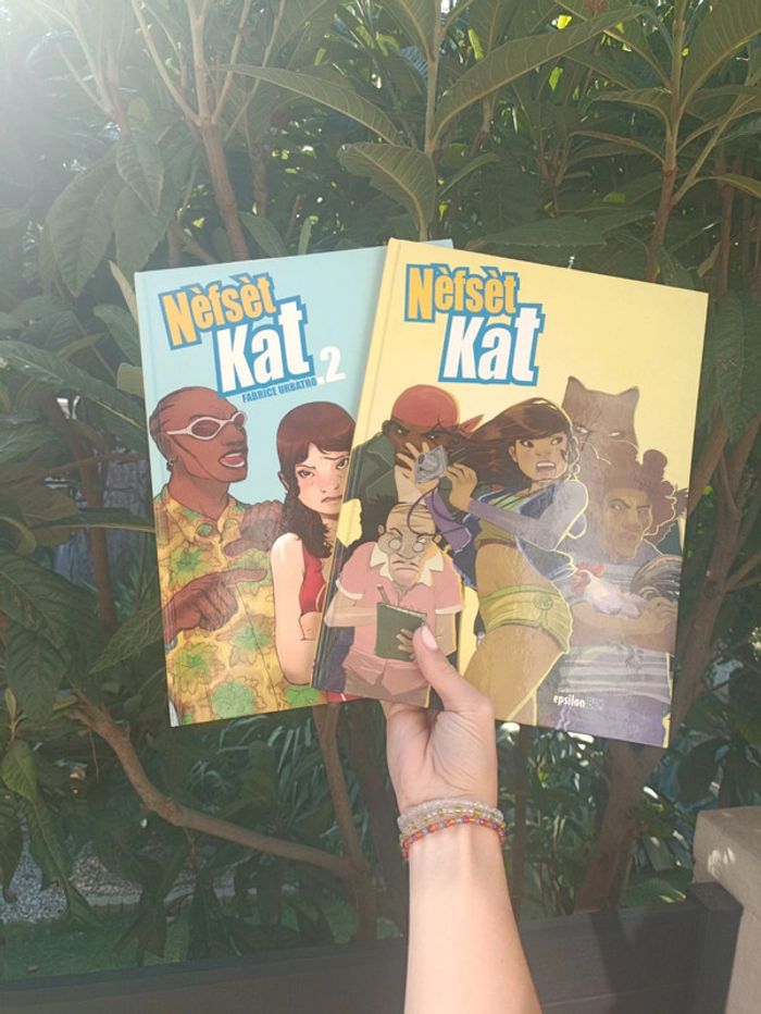 Lot du tome 1 et 2 des bandes dessinées "Nèfsèt Kat"