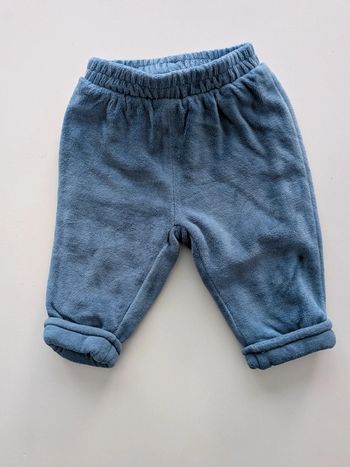 Pantalon 1 mois bleu entièrement doublé