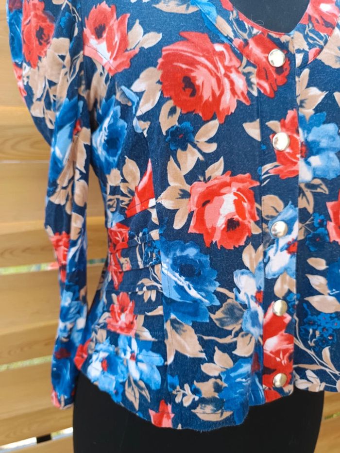 Élégant haut fleuri taille S - photo numéro 5
