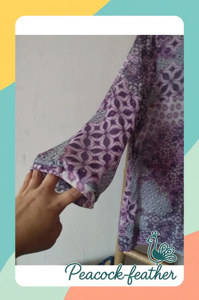 Blouse violette transparente T5 3/4 - photo numéro 3