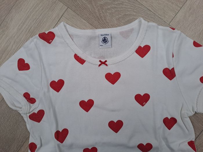 Pyjashort Petit Bateau imprimé cœurs 💕 Taille 8 ans - photo numéro 2