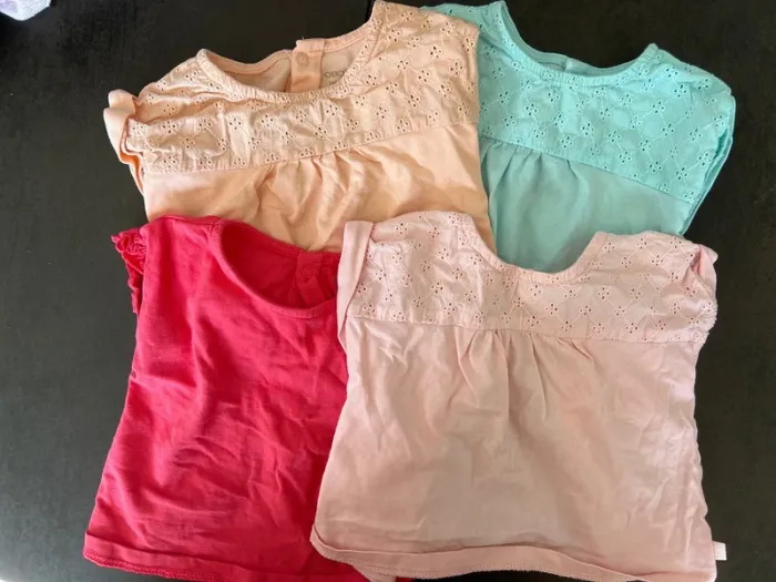 Lot de 4 t-shirts 3 mois