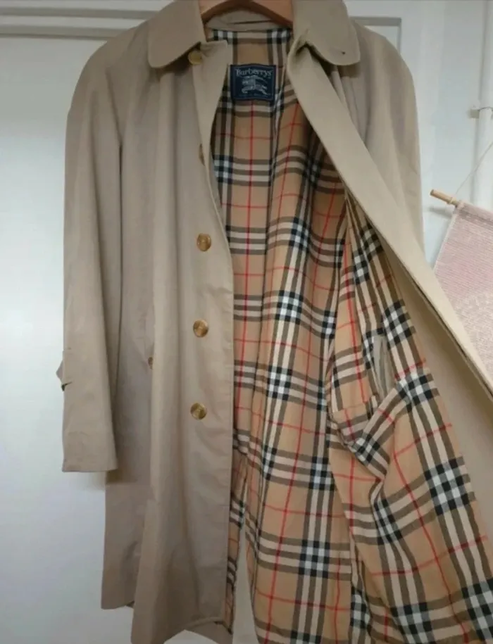 Trench Imper Parka Gabardine coton Burberry Taille L - photo numéro 2