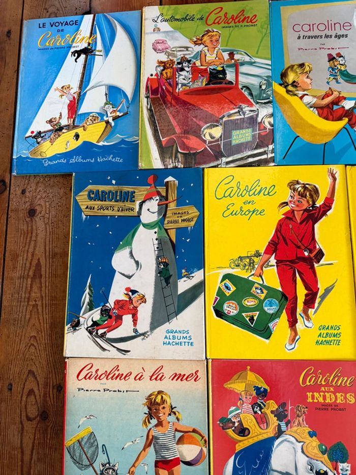 Lot de 13 livres Caroline anciens TBE - Grands albums Hachette Pierre Probst couleurs - photo numéro 5