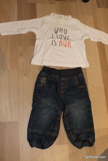 ensemble tee shirt et pantalon