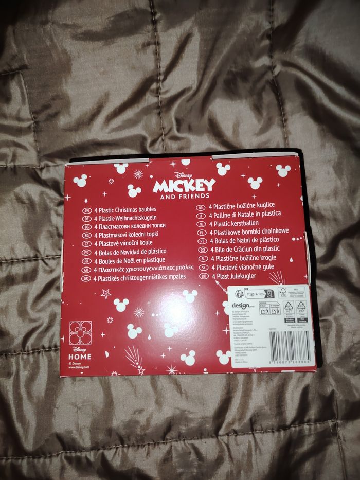 Lot 4 boules de noël Mickey Disney - photo numéro 2