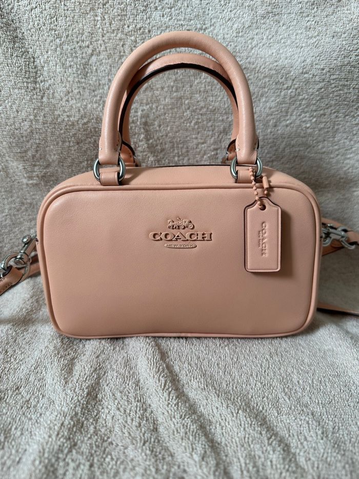 Sac Coach rose poudré neuf avec étiquette – sac à main cuir élégant - photo numéro 4