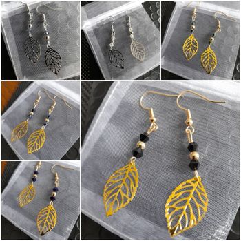 Boucles d'oreilles feuilles
