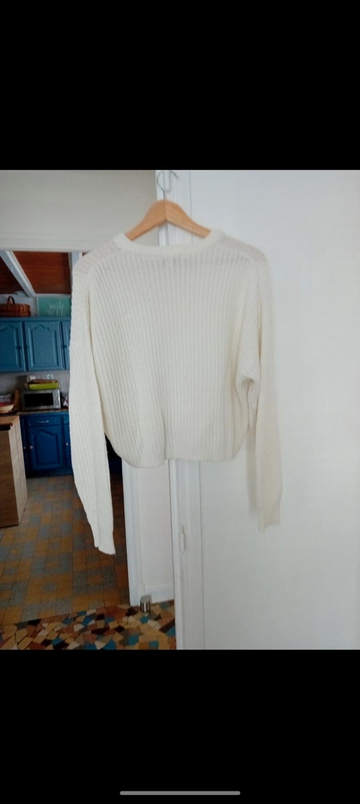 Pull blanc femme taille S - photo numéro 2