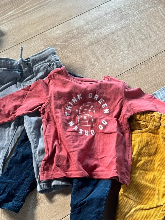 Lot pantalons t shirt manches longues garçon - photo numéro 7