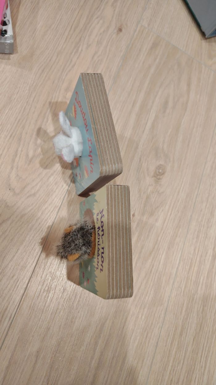 2 livres marionnettes doudou lapin- non non le hérisson - photo numéro 4