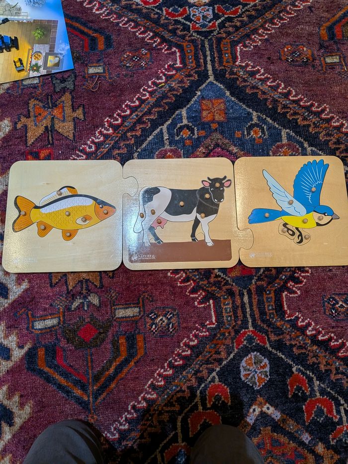 3 puzzles d'animaux vertébrés - photo numéro 2