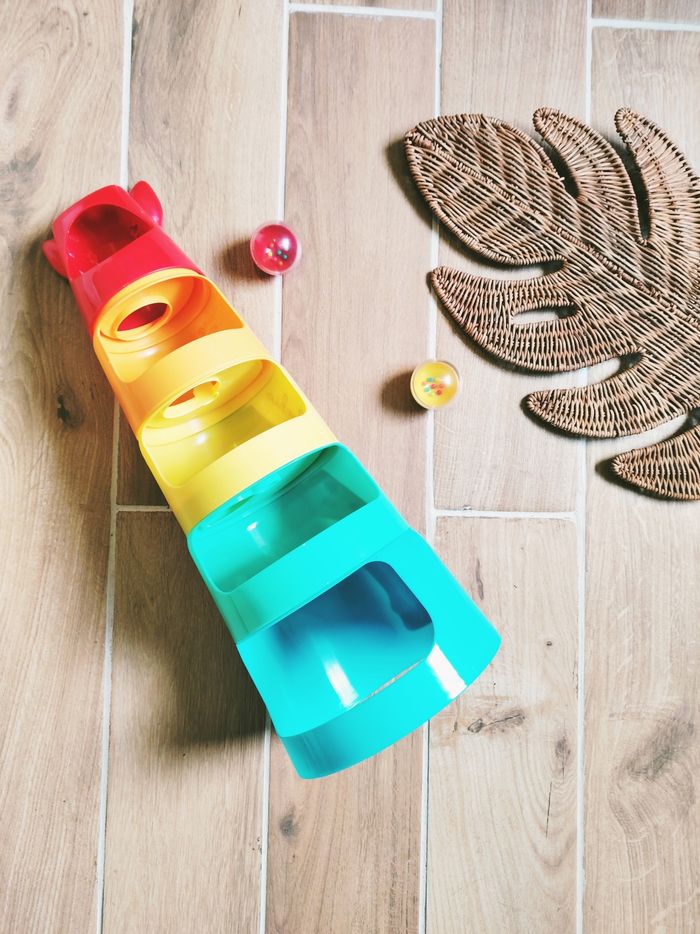 🌈Tobbogan tour géante de Sophie 2 en 1 avec balles hochets marque Sophie la girafe - photo numéro 4