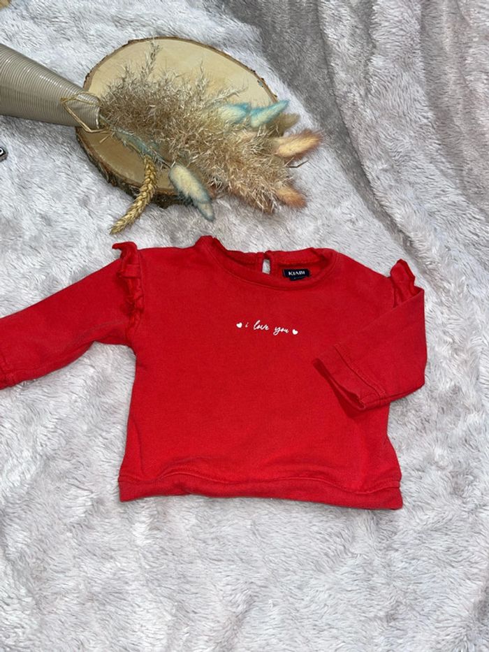 Pull rouge Kiabi 3 mois