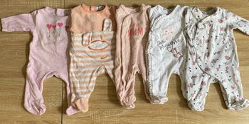 Lot de 5 pyjamas épais bébé fille