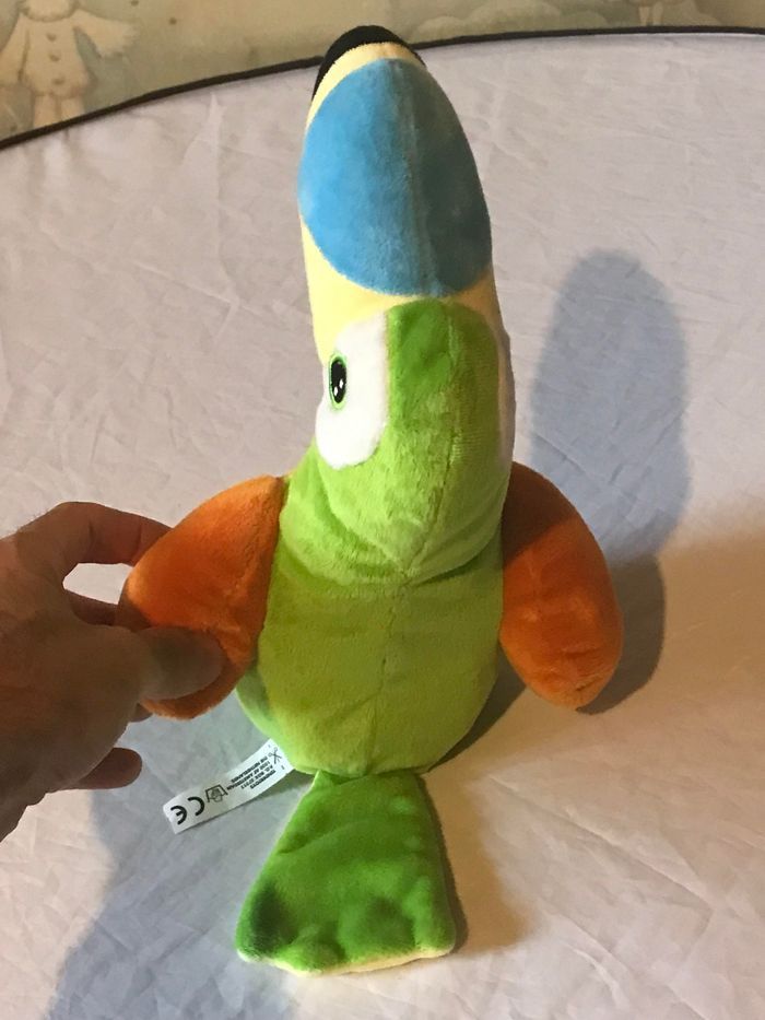 Petit Pélican Multicolore Oiseau Animal Faune Peluche Petits Enfants Bébés - photo numéro 7
