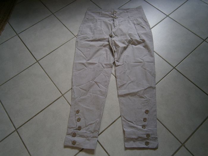 Pantalon à pinces beige Taille 44 - photo numéro 2