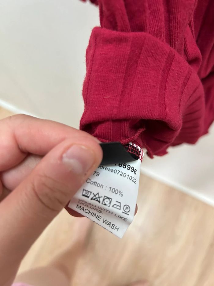 Robe courte en coton - mode tricot - bordeaux 34 XV - photo numéro 4