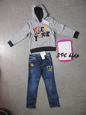 ensemble tape à l'oeil taille 8 ans jeans slim