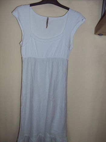 robe blanche bi matière