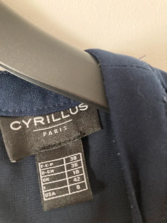 Robe droite bleu marine Cyrillus noeud dans le dos - photo numéro 5
