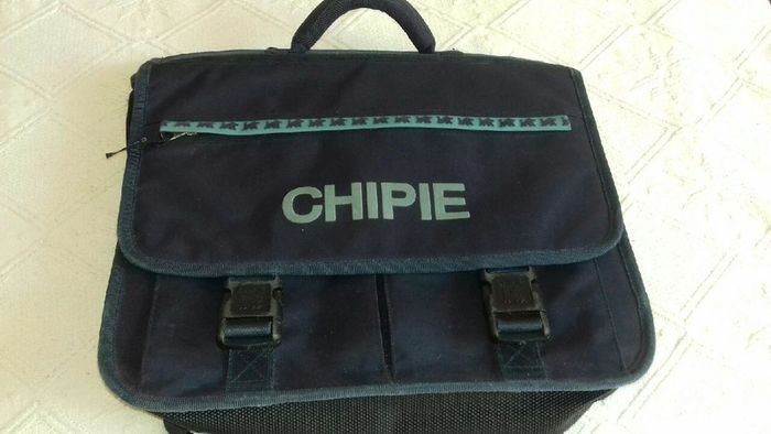 Cartable chipie bleu marine et bleu clair