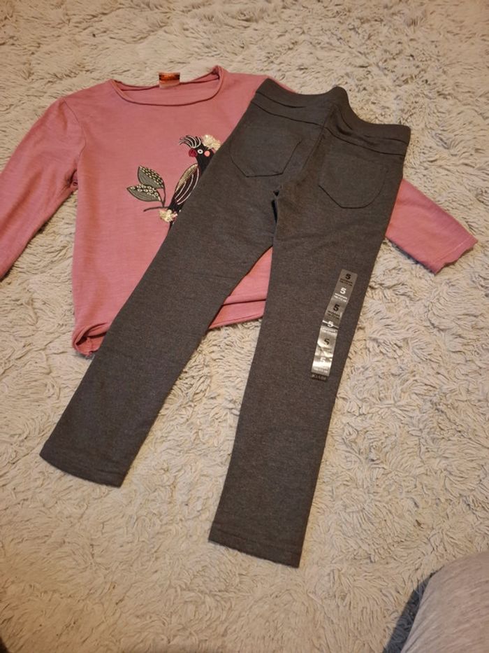 Superbe ensemble jegging et haut 5/6 ans 🌺 tape à l'œil / kiabi 🌺 excellent état - photo numéro 8